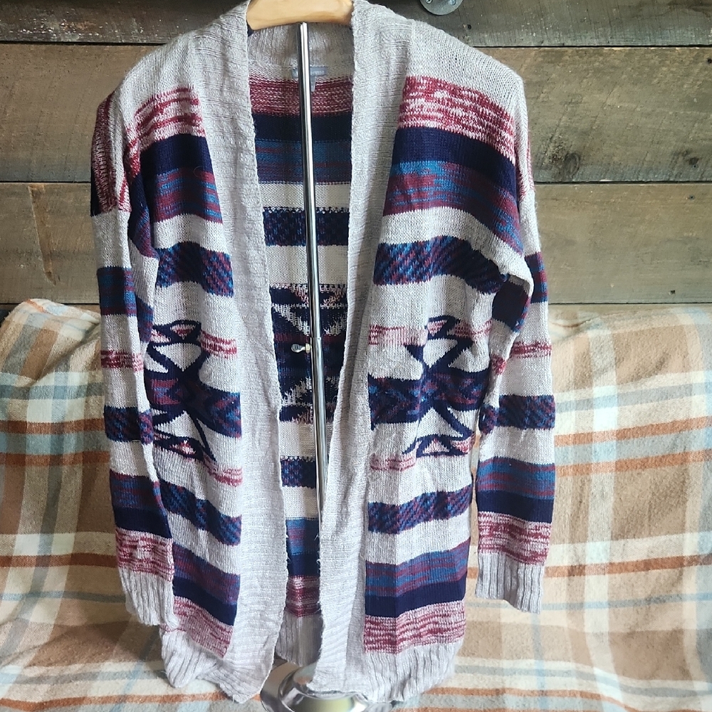 Charlotte Russe Multicolor Patterned Cardigan